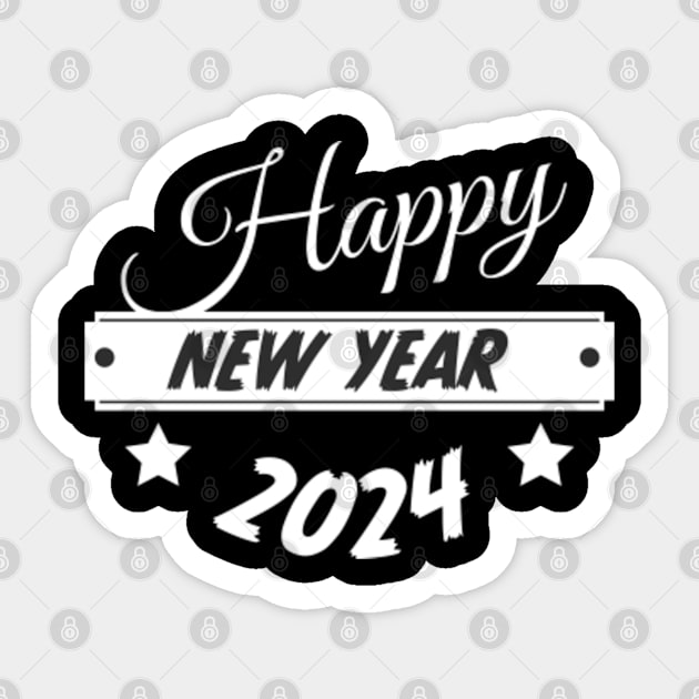 Happy new year 2024 Happy New Year 2024 Sticker TeePublic